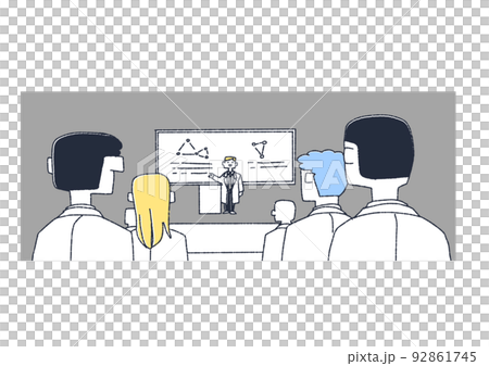 医学、科学者の学会の様子　研究開発に携わる人々の発表の場 92861745