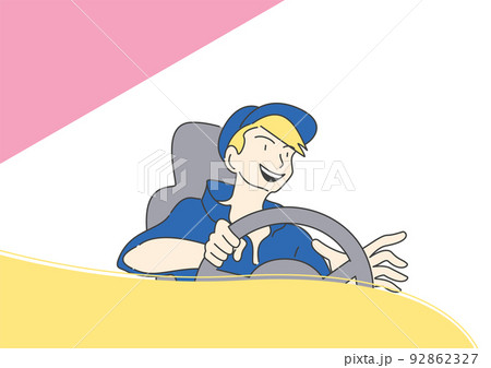 笑顔のドライバーさん 92862327