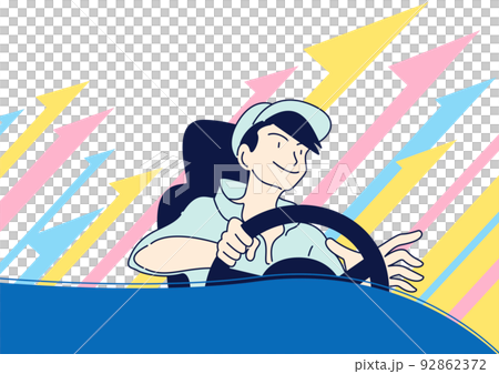 笑顔のドライバーさん 92862372