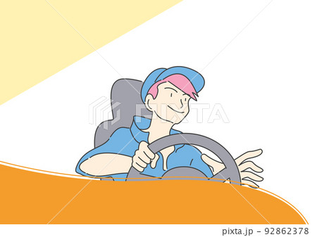 笑顔のドライバーさん 92862378