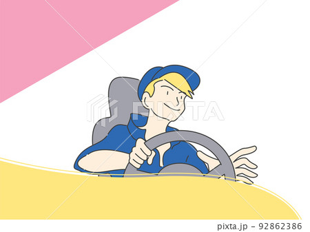 笑顔のドライバーさん 92862386