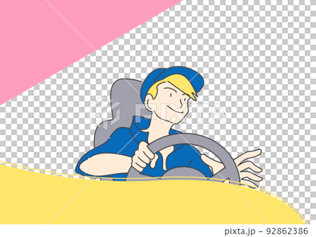 笑顔のドライバーさん 92862386
