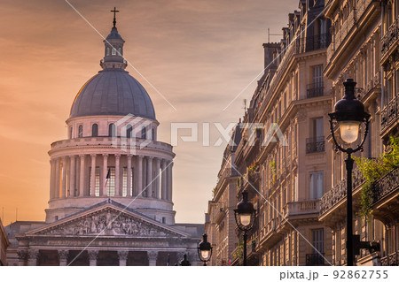 Pantheon and french architecture in Quartier Latin, Paris 92862755