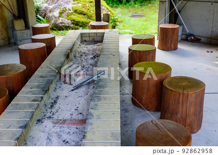 バーベキューハウス、調理台、アウトドア 92862958