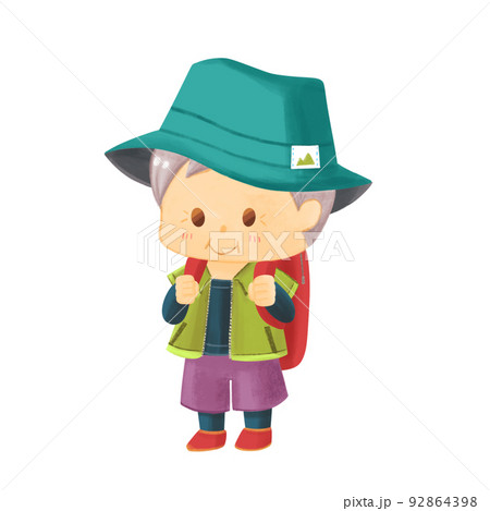 登山者 おじいさん 登山者 おじいさん 92864398