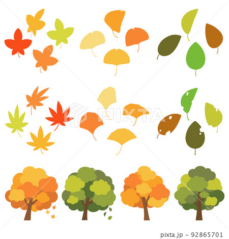カットイラスト_秋の自然セット 92865701