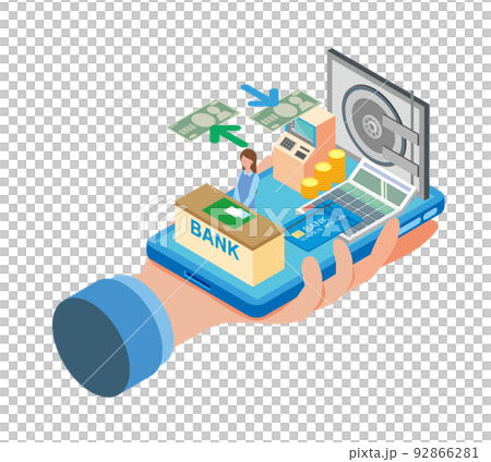 Internet banking image illustration 92866281