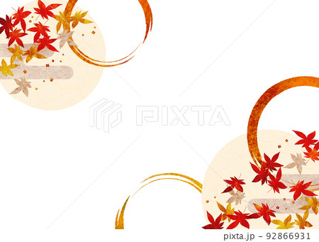 秋の和背景（紅葉）2022-3 92866931