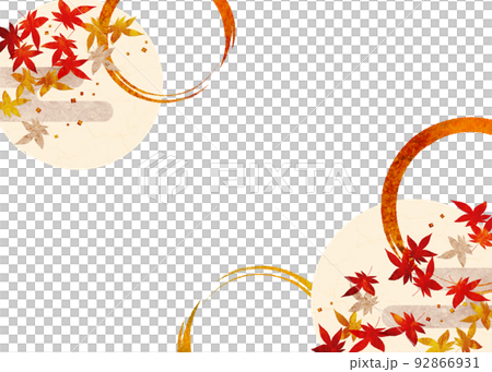 秋の和背景（紅葉）2022-3 92866931