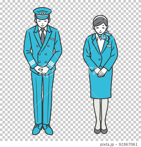 鞠躬機長和機組人員 92867061