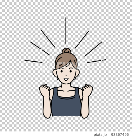 Happy cheerful young woman smile healthy illustration 92867496