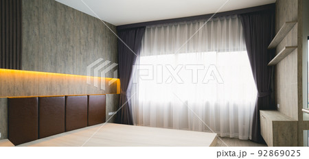 interior of bed room design with minimal style 92869025