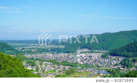 岐阜県八百津町　人道の丘から眺める八百津の街並み 92871695
