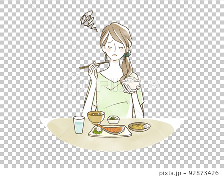 食欲がない女性 92873426