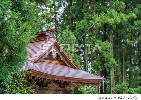 加美郡加美町 鹿島神社 鐘つき堂 新緑 加美郡加美町 鹿島神社 鐘つき堂 新緑 92873575