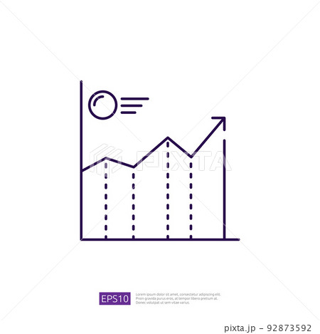 Increase Growth Chart and Graph Outline Icon 92873592