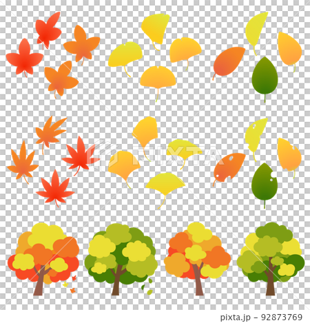 カットイラスト_秋の自然セット 92873769