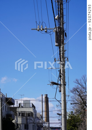 電信柱 電信柱 92874293