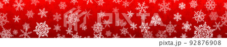 Banner of Christmas snowflakes 92876908