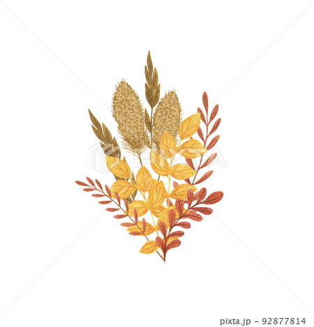 Autumn leaves bouquet arrangement watercolor seasonal fall floral illustration, romantic vintage rustic composition for Thanksgiving, autumn holidays celebration design Autumn leaves bouquet arrangement watercolor seasonal fall floral illustration, romantic vintage rustic composition for Thanksgiving, autumn holidays celebration design 92877814