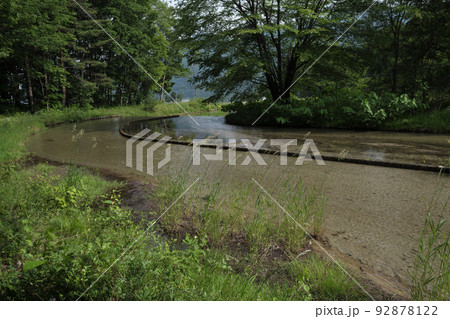 水を温める農業用水路 水を温める農業用水路 92878122