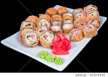 Japanese Cuisine - Sushi Roll with Shrimps and Conger, Avocado, Tobiko and Cheese. sushi rolls tempura,japanese food style ,Traditional Japanese cuisine, Crunchy Shrimp Tempura Roll Japanese Cuisine - Sushi Roll with Shrimps and Conger, Avocado, Tobiko and Cheese. sushi rolls tempura,japanese food style ,Traditional Japanese cuisine, Crunchy Shrimp Tempura Roll 92878392