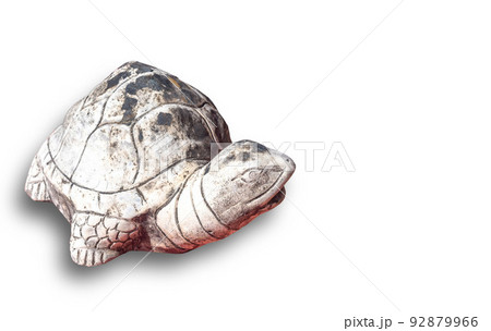 Sandstone turtle, isolated from the background. 92879966