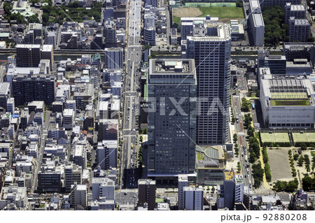 蔵前橋通りの錦糸町付近を空撮 92880208