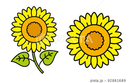 ひまわりのイラスト素材 ひまわりのイラスト素材 92881689