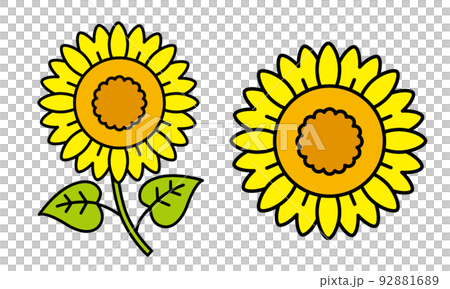 ひまわりのイラスト素材 ひまわりのイラスト素材 92881689