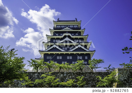 福山城　リニューアル天守閣　鉄板張り 広島県福山市 92882765