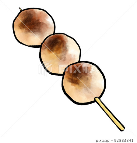 やきとりのイラスト　塩　（つくね） 92883841