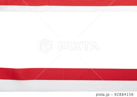 Ribbon with the red and white color of the Indonesian flag Ribbon with the red and white color of the Indonesian flag 92884156