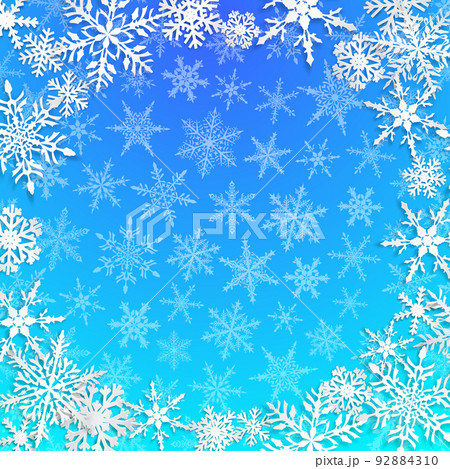 Christmas background of snowflakes 92884310