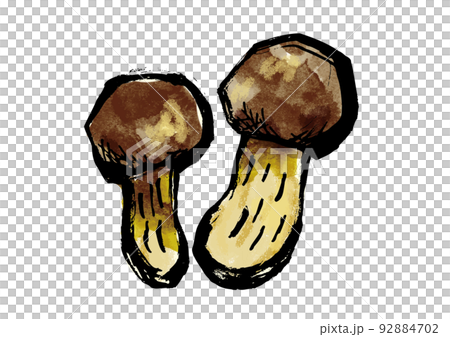 松茸の和風イラスト素材 92884702