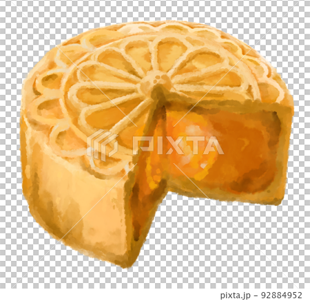 Mid autumn festival mooncake watercolor painting artistic illustration Mid autumn festival mooncake watercolor painting artistic illustration 92884952