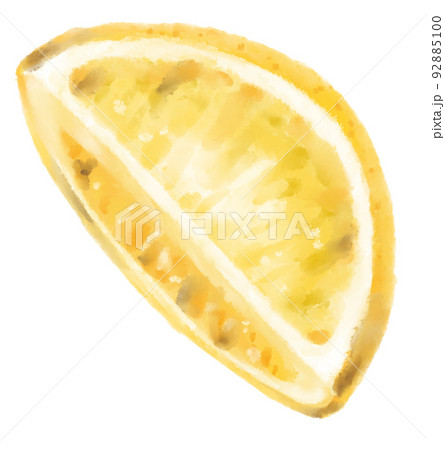 Fresh yellow lemon citrus watercolor painting art illustration 92885100
