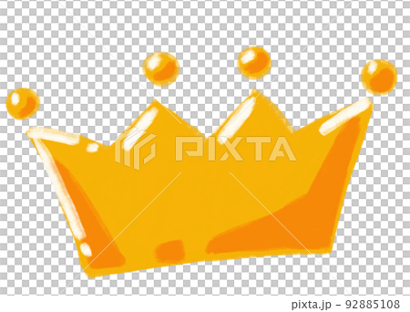 Golden shiny crown with jewel cartoon illustration hand drawing king quuen royal symbol 92885108