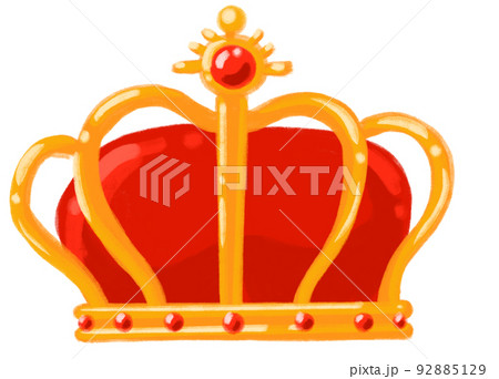 Golden shiny crown with jewel cartoon illustration hand drawing king quuen royal symbol Golden shiny crown with jewel cartoon illustration hand drawing king quuen royal symbol 92885129