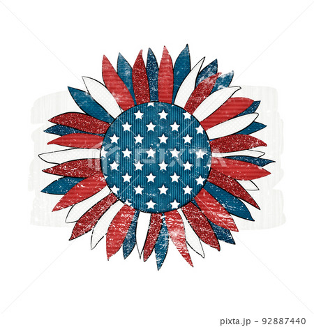American Sunflower shape design. Stock illustration. American Sunflower shape design. Stock illustration. 92887440