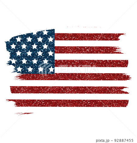 4th of July celebration shape. American flag design. 92887455