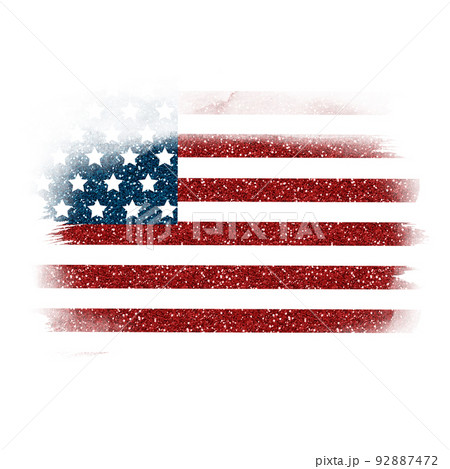 4th of July celebration shape. American flag design. 92887472