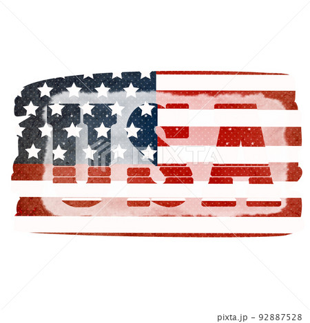 4th of July celebration shape. American flag design. 92887528