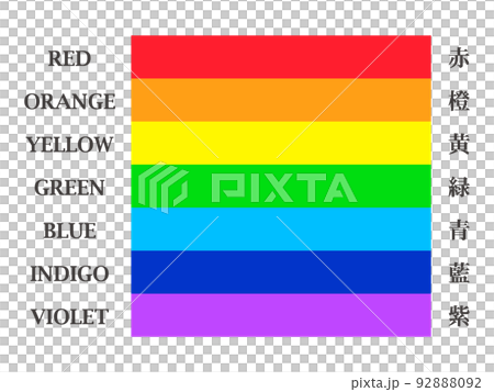 Illustrated material of rainbow color 92888092