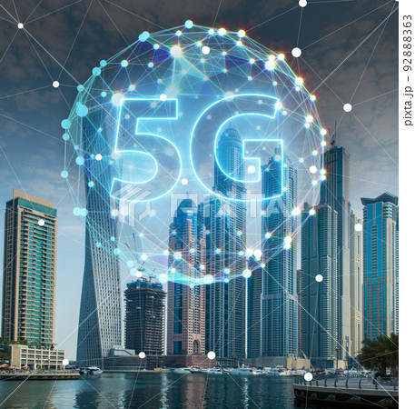 5g internet concept in technology concept 92888363