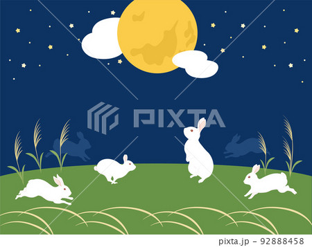 お月見　満月 92888458