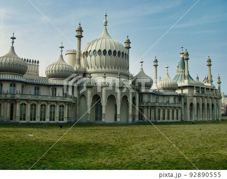 Exterior view of Royal Pavillion in Brighton, United Kingdom. Exterior view of Royal Pavillion in Brighton, United Kingdom. 92890555