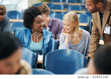 Getting ahead with her education. A gorgeous young student in the lecture hall. Getting ahead with her education. A gorgeous young student in the lecture hall. 92892100