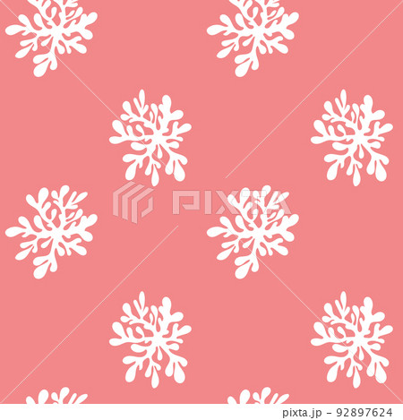 Seamless floral pattern based on traditional folk art ornaments. Colorful flowers on color background. Scandinavian style. Sweden nordic style. Vector illustration. Simple minimalistic pattern 92897624