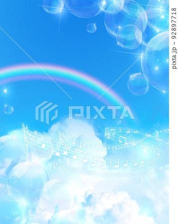 青空に浮かぶシャボン玉 青空に浮かぶシャボン玉 92897718